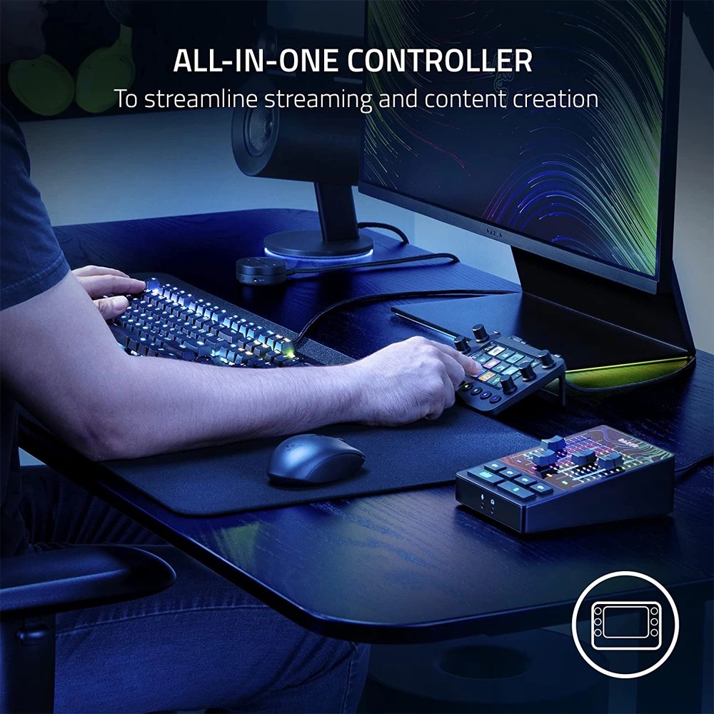 Razer Stream Controller, All-in-one Control Deck For Streaming - Black-122240 Razer Stream Controller, All-in-one Control Deck For Streaming - Black-122240