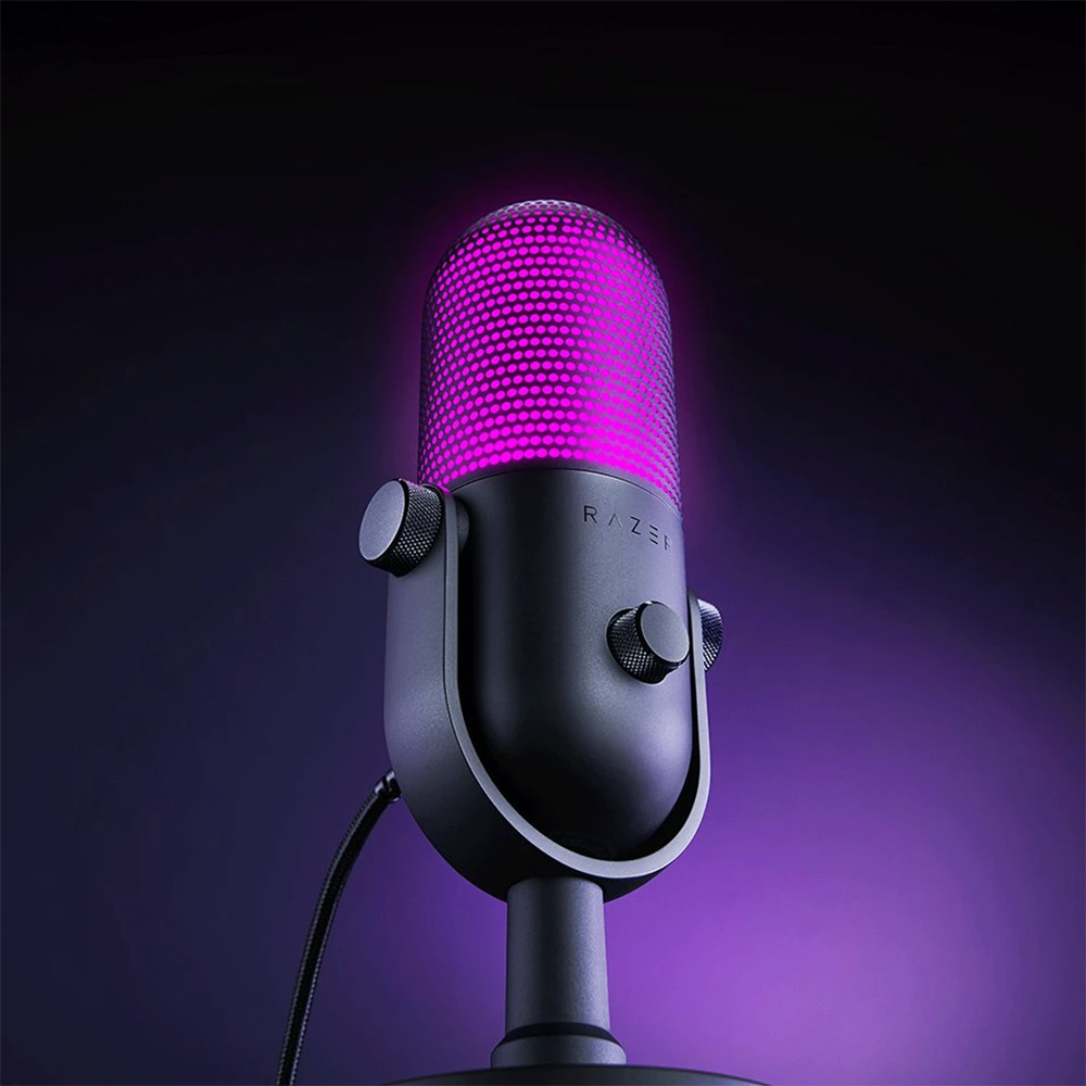 Razer Seiren V3 Chroma Rgb Usb Microphone With Tap-to-mute, Supercardioid Condenser Mic - Black-122246 Razer Seiren V3 Chroma Rgb Usb Microphone With Tap-to-mute, Supercardioid Condenser Mic - Black-122246