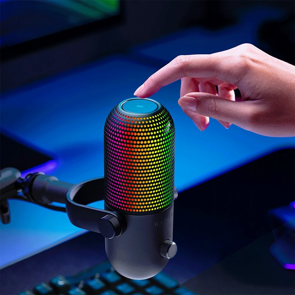 Razer Seiren V3 Chroma Rgb Usb Microphone With Tap-to-mute, Supercardioid Condenser Mic - Black-122248 Razer Seiren V3 Chroma Rgb Usb Microphone With Tap-to-mute, Supercardioid Condenser Mic - Black-122248