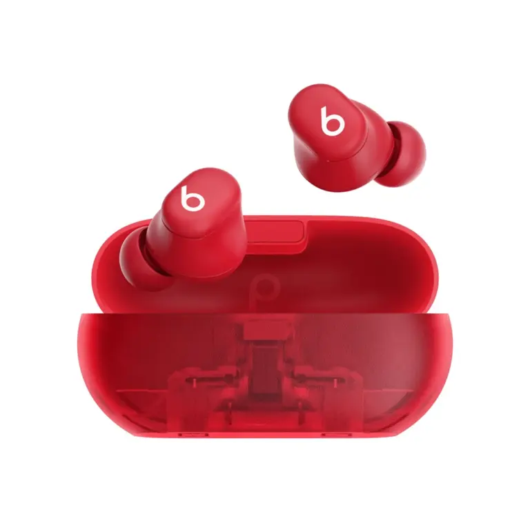 Beats Solo Buds True Wireless Bluetooth Earbuds - Transparent Red-0