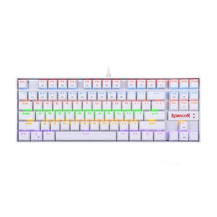 Redragon Kumara K552w-rgb Mechanical Gaming Keyboard – Red Switches – White (English)-0