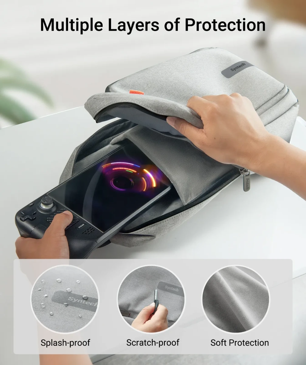 Syntech Carrying Bag For Handheld Gaming Consoles - Grey-122763 Syntech Carrying Bag For Handheld Gaming Consoles - Grey-122763