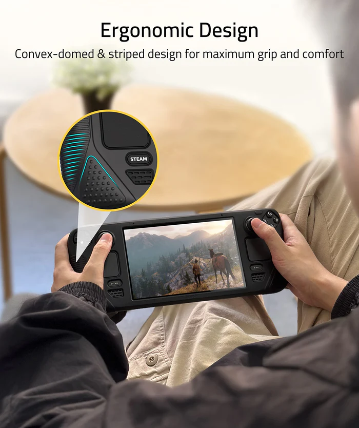 Syntech Silicone Protective Case For Steam Deck - Gray-121145 Syntech Silicone Protective Case For Steam Deck - Gray-121145