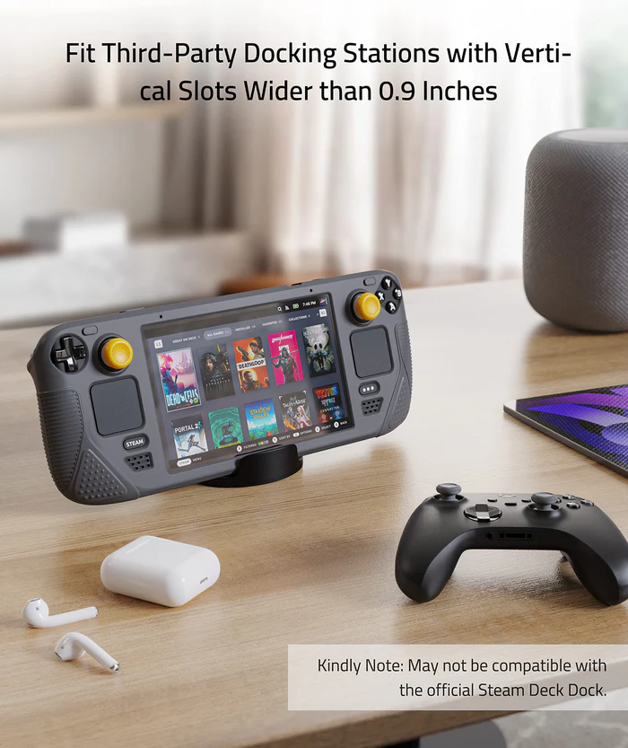 Syntech Silicone Protective Case For Steam Deck - Black-121136 Syntech Silicone Protective Case For Steam Deck - Black-121136