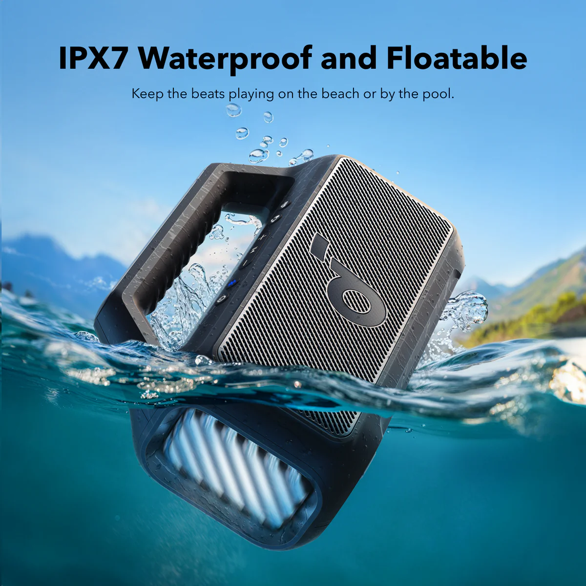 Anker Soundcore Boom 2 Portable Bluetooth Speaker For Bass - Black-123949 Anker Soundcore Boom 2 Portable Bluetooth Speaker For Bass - Black-123949