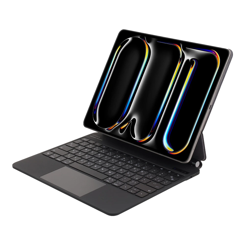 Levelo Aeroboard Saffanio Leather Wireless Keyboard For Ipad Pro 11" (2024) - Black-0 Levelo Aeroboard Saffanio Leather Wireless Keyboard For Ipad Pro 11" (2024) - Black-0