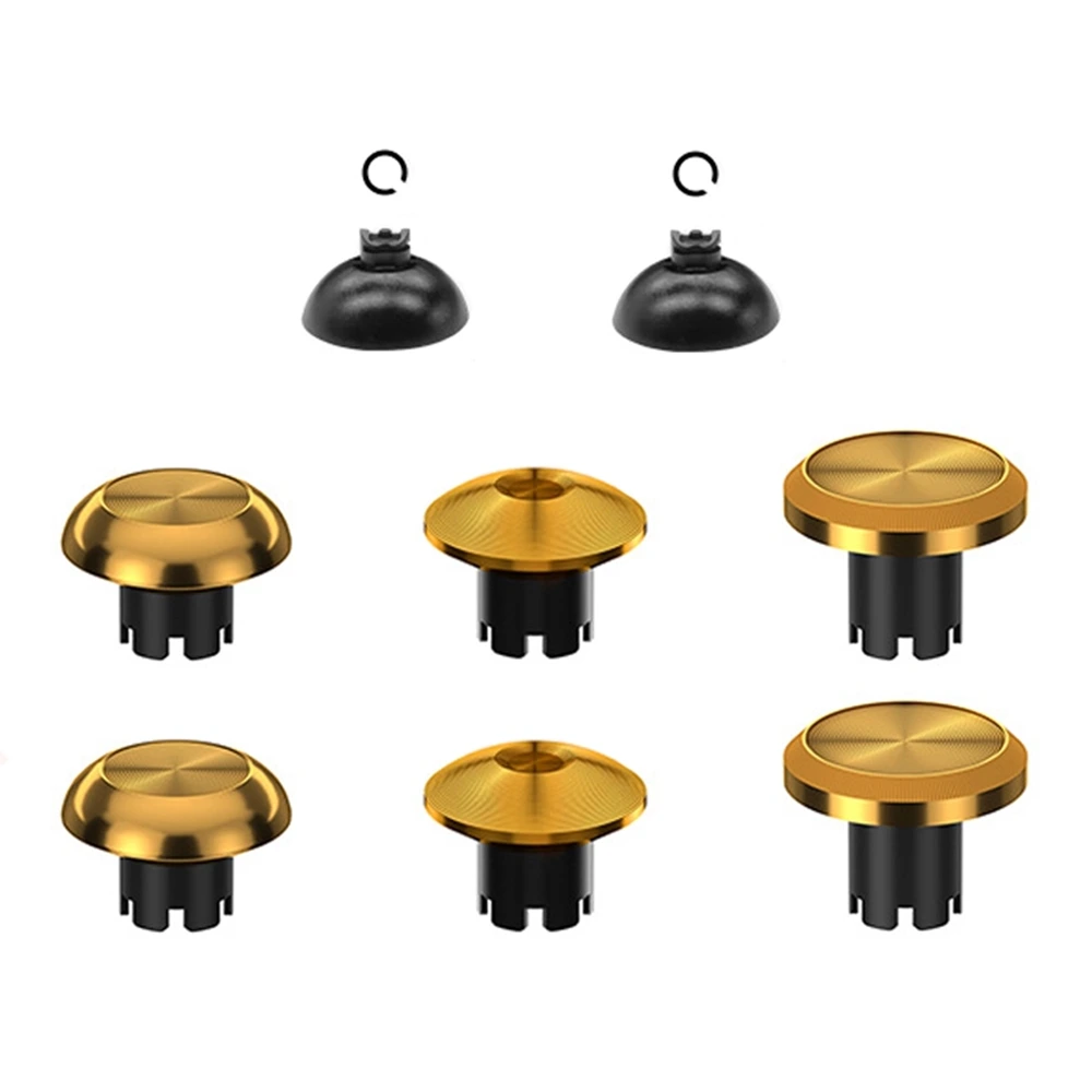 Metal Joystick Cap & Joystick Base 8pcs For PS5 Edge Controller - Gold-0 Metal Joystick Cap & Joystick Base 8pcs For PS5 Edge Controller - Gold-0