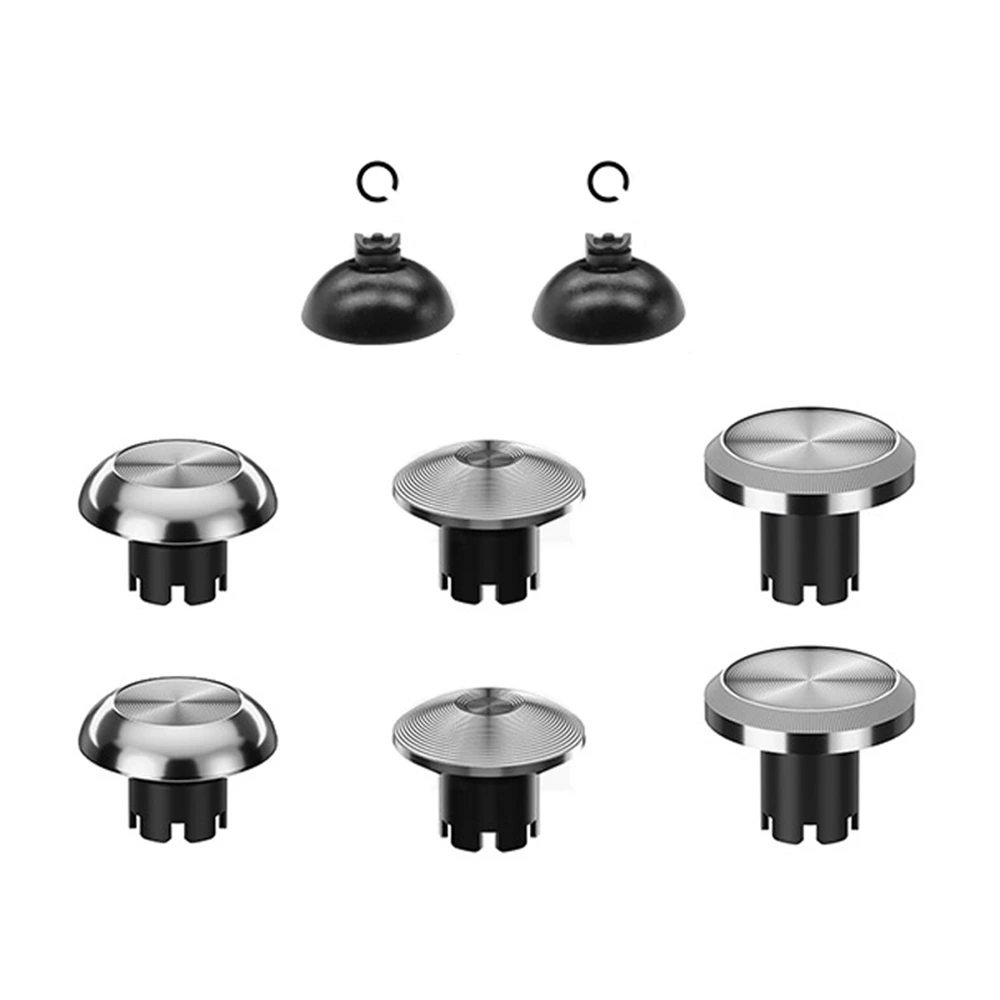 Metal Joystick Cap & Joystick Base 8pcs For PS5 Edge Controller - Silver-0 Metal Joystick Cap & Joystick Base 8pcs For PS5 Edge Controller - Silver-0