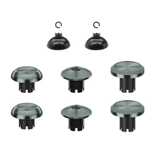 Metal Joystick Cap & Joystick Base 8pcs For PS5 Edge Controller - Grey-0