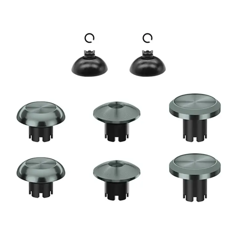 Metal Joystick Cap & Joystick Base 8pcs For PS5 Edge Controller - Grey-0