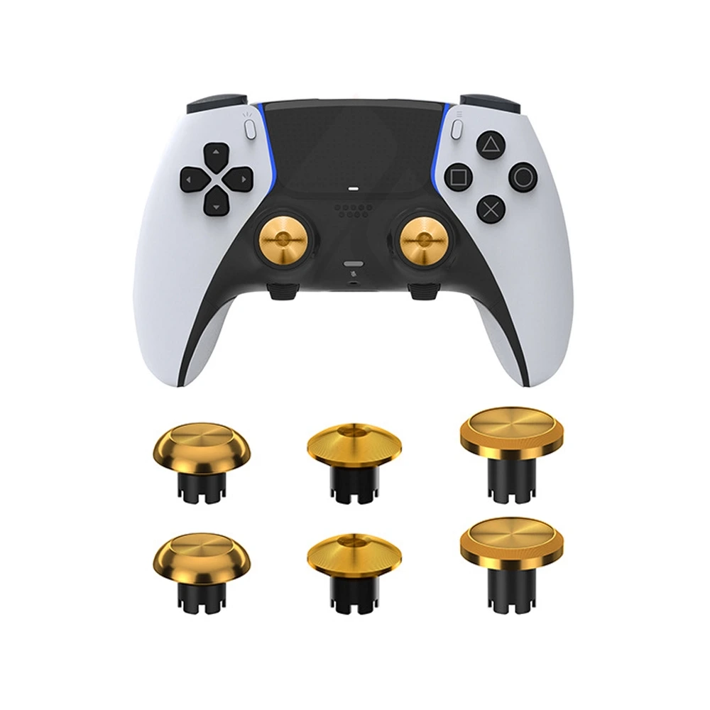 Metal Joystick Cap For Ps5 Edge Controller 6pcs - Gold-0 Metal Joystick Cap For Ps5 Edge Controller 6pcs - Gold-0