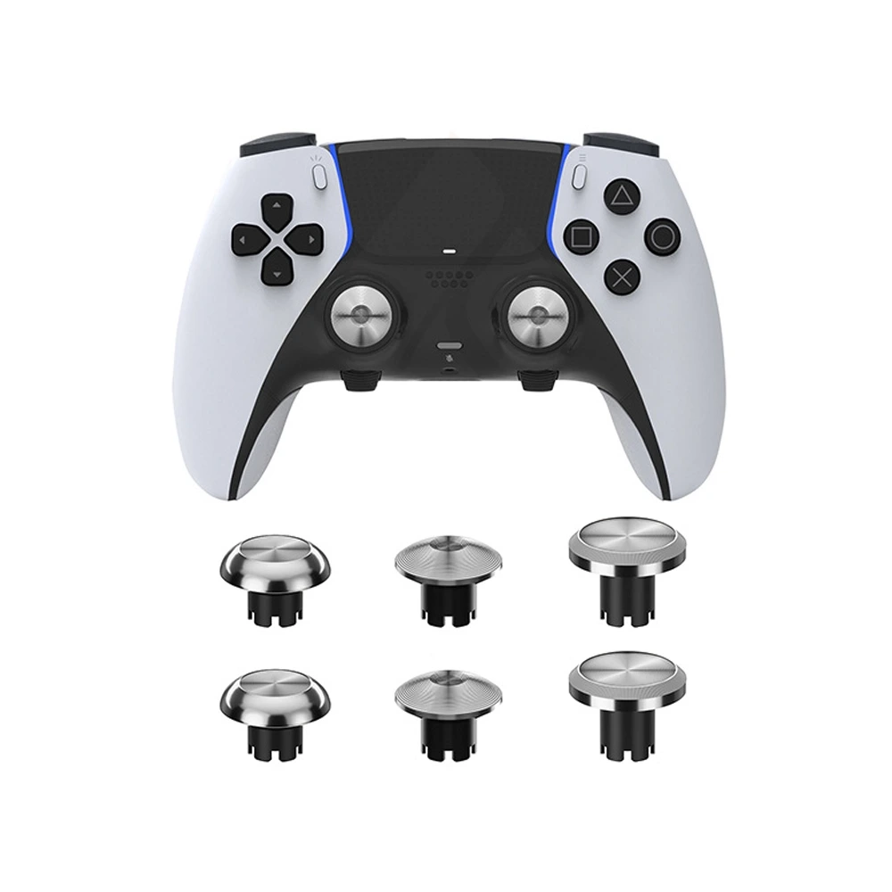 Metal Joystick Cap For Ps5 Edge Controller 6pcs - Silver-0 Metal Joystick Cap For Ps5 Edge Controller 6pcs - Silver-0