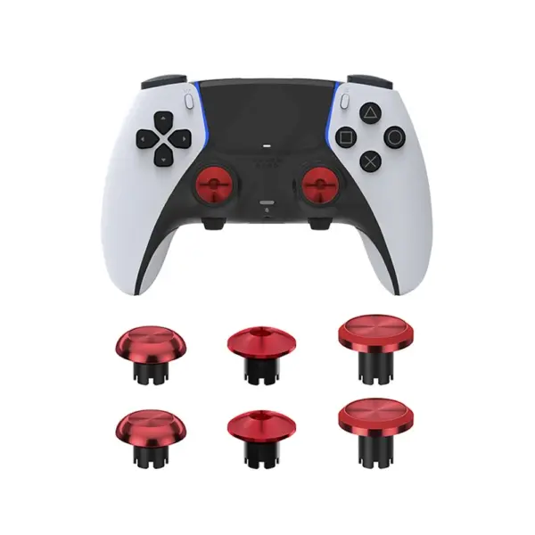 Metal Joystick Cap For Ps5 Edge Controller 6pcs - Red-0