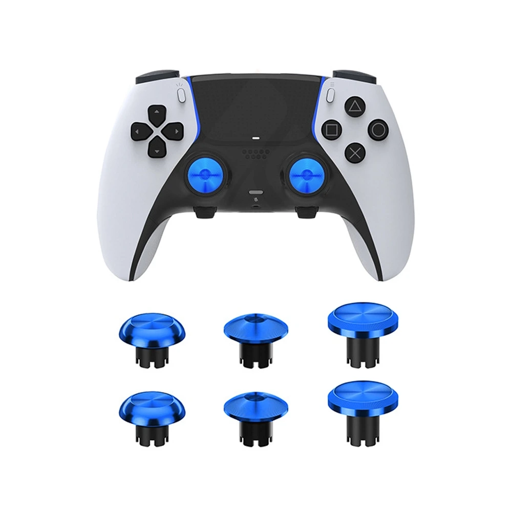 Metal Joystick Cap For Ps5 Edge Controller 6pcs - Blue-0 Metal Joystick Cap For Ps5 Edge Controller 6pcs - Blue-0