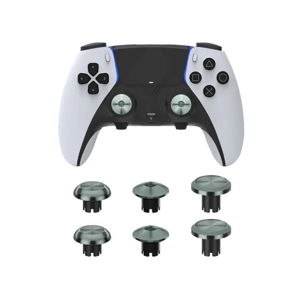 Metal Joystick Cap For Ps5 Edge Controller 6pcs - Grey-0
