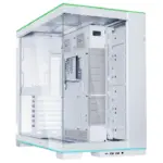 LIAN LI O11 Dynamic EVO RGB E-ATX Mid Tower Gaming PC Case - White-0