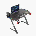 Twisted Minds Z Shaped Gaming Desk Carbon Fiber Texture - Rgb-123273