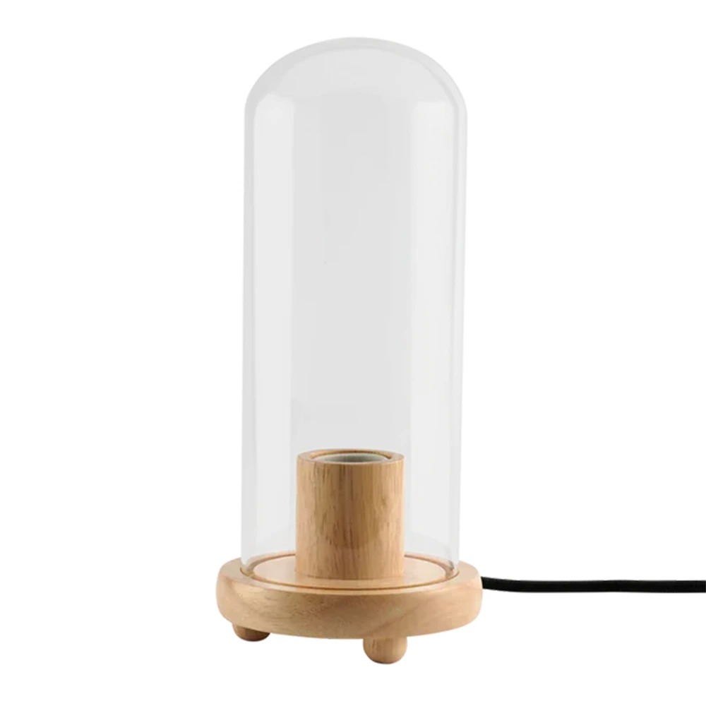 Momax Wooden Lamp Stand With Glass Cover Dome-0 Momax Wooden Lamp Stand With Glass Cover Dome-0