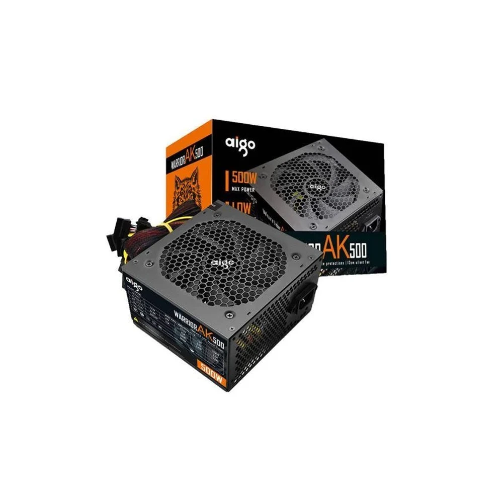 Aigo AK500 PFC max 500W Watt PC Gaming Power Supply unit Quiet 120mm Fan 24pin 12V ATX PSU Desktop computer Power Supply for gaming pc-0 Aigo AK500 PFC max 500W Watt PC Gaming Power Supply unit Quiet 120mm Fan 24pin 12V ATX PSU Desktop computer Power Supply for gaming pc-0