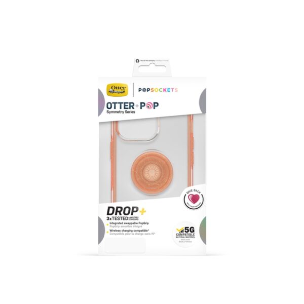 OtterBox Otter + Pop Symmetry Series Clear - Back cover for mobile phone - polycarbonate, synthetic rubber - melondramatic - for Apple iPhone 13 Pro Max-0