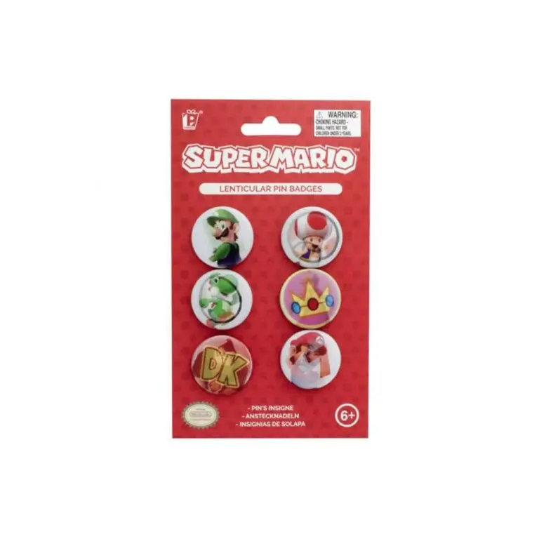 Nintendo - Super Mario Lenticular Pin Badges-0