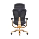 High Back Bifma Chair Real Leather Ergonomic Golden Chair-126356