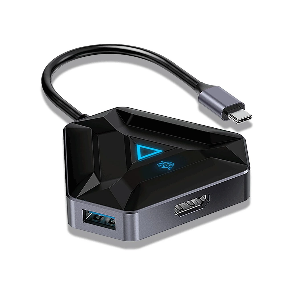 Porodo Gaming 6in1 Usb-c Hub Type-c Pd 100w Hdmi Usb Sd Microsd - Black-0 Porodo Gaming 6in1 Usb-c Hub Type-c Pd 100w Hdmi Usb Sd Microsd - Black-0