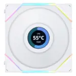 Lian Li Uni Fan Tl Lcd 120mm Argb Cooling Fan With 1.6" Lcd Screen (Pack Of 3) - White-126468