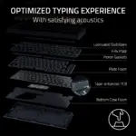 Razer Blackwidow V4 75% Mechanical Gaming Keyboard With Wrist Rest (Orange Tactile Switches) - Black-126505