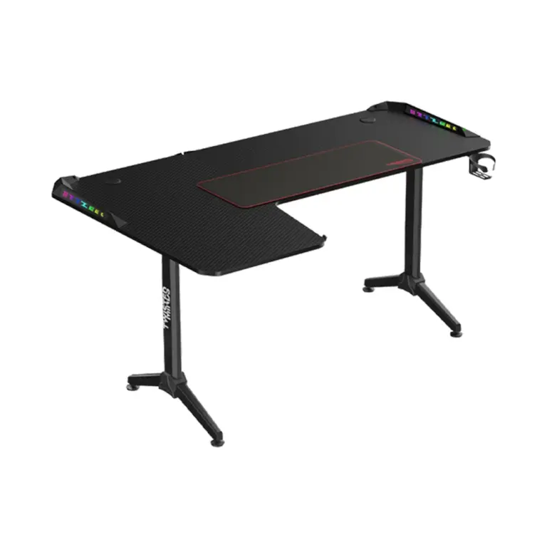 Twisted Minds Warrior L Shaped Rgb Gaming Desk, Left - Black-0