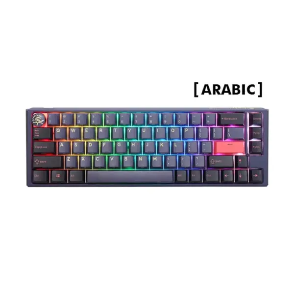 Ducky One 3 Sf - Blue Switch Rgb Hot-swap Wired Mechanical Keyboard - Cosmic Blue - Ar Layout-0