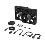 Corsair Icue Link Rx140 - 2 X 140mm Pwm Fan Twin Starter Kit - Black-127259