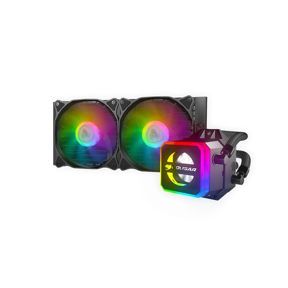 Cougar Helor 240 Cpu Liquid Cooling Series, Rgb Dual Fan-0 Cougar Helor 240 Cpu Liquid Cooling Series, Rgb Dual Fan-0