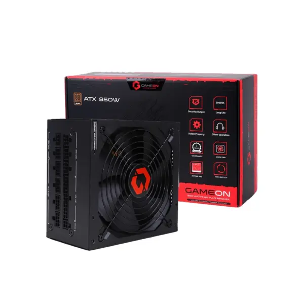 Gameon - Spy2 Atx 850 Watts 80 Plus Bronze Value Gaming Power Supply - Black-0