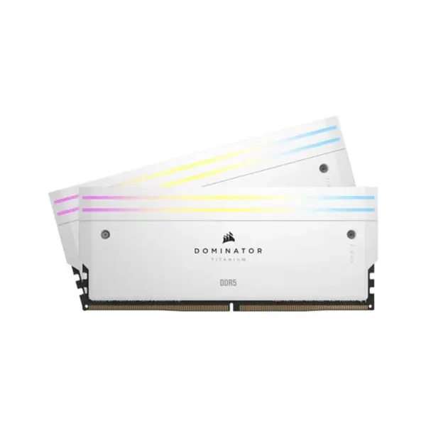 Corsair Dominator Titanium Rgb Ddr5 Dram - 32gb (2x16gb) 7000mt/s Cl34 Memory Kit - White-0