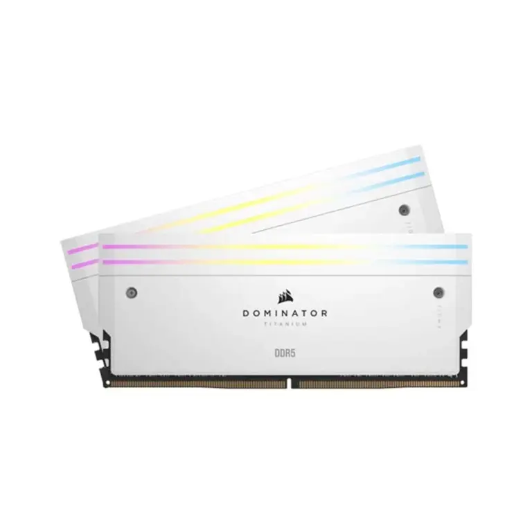 Corsair Dominator Titanium Rgb Ddr5 Dram - 32gb (2x16gb) 7000mt/s Cl34 Memory Kit - White-0