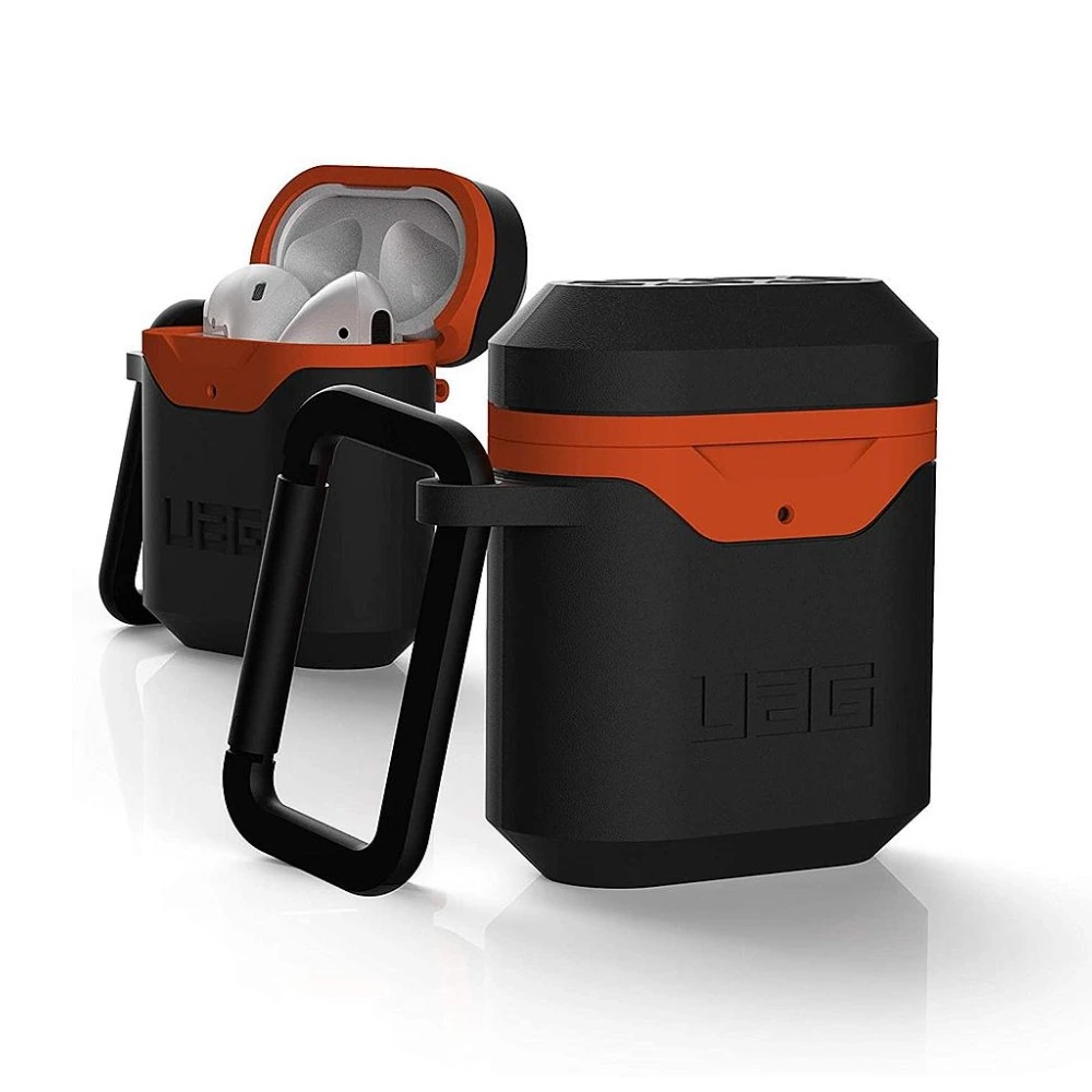 Uag Apple Airpods Gen 1& 2 Hard Case V2 - Black/orange-0 Uag Apple Airpods Gen 1& 2 Hard Case V2 - Black/orange-0