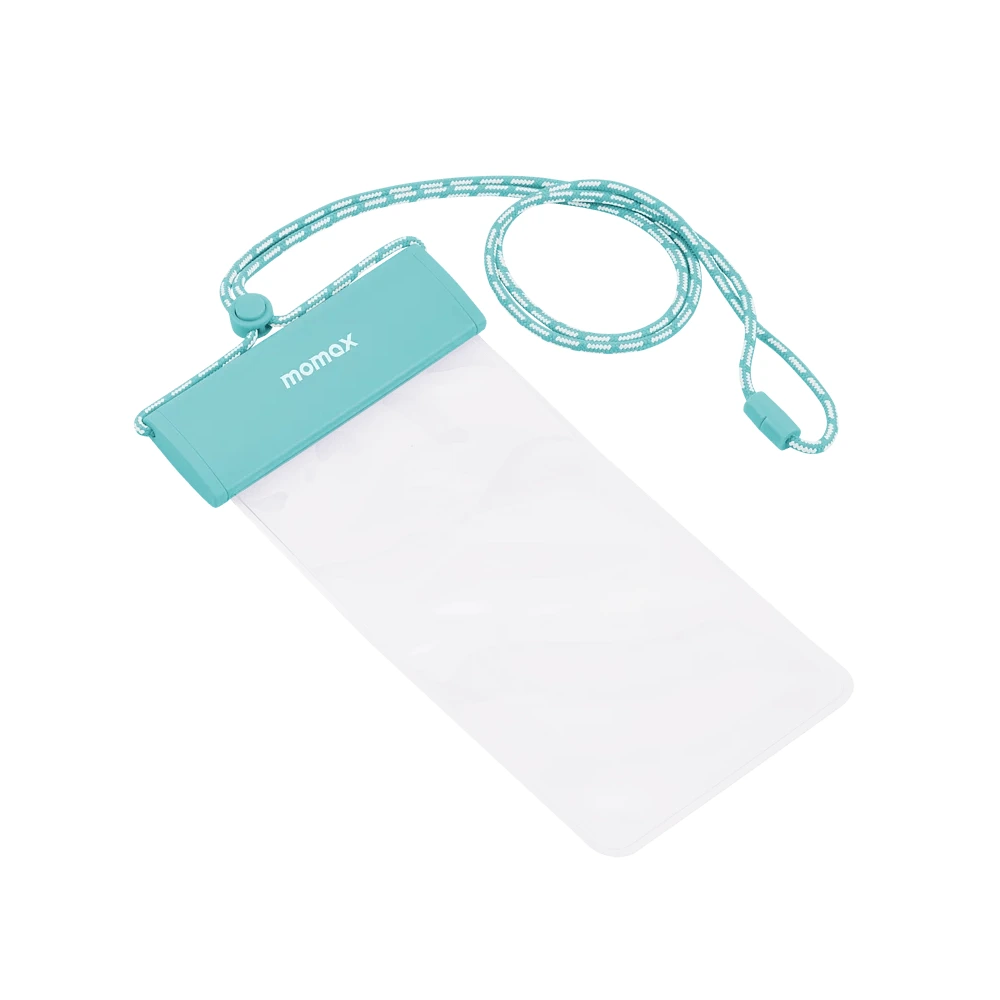 Momax Waterproof Pouch With Universal Neck Strap - Blue-0 Momax Waterproof Pouch With Universal Neck Strap - Blue-0