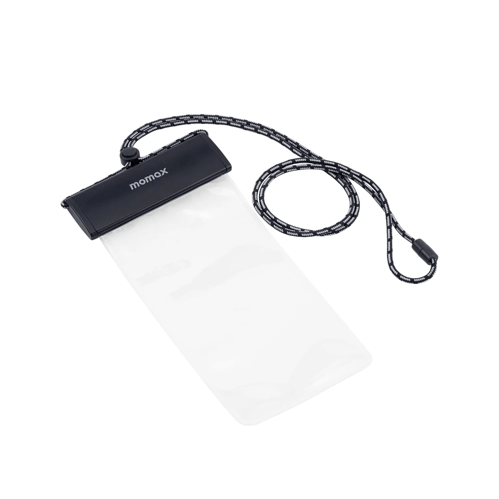 Momax Waterproof Pouch With Universal Neck Strap - Gray-0 Momax Waterproof Pouch With Universal Neck Strap - Gray-0