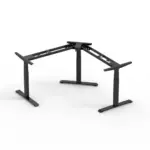 Gamvity L Shape Standing Ergonomic 3 Legs Stand Up Modern Furniture Table Electric Height Adjustable Desk(1000x1750mm) - Walnut-127559