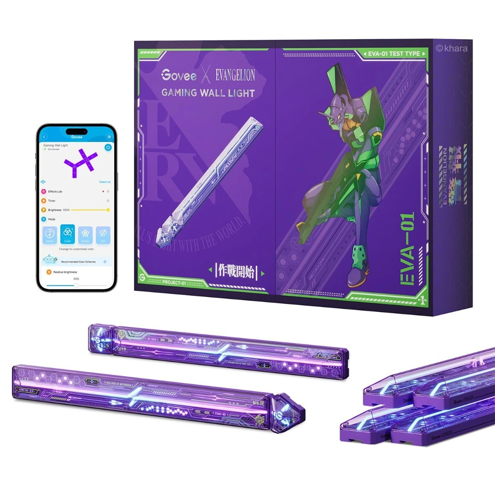 Govee X Evangelion Gaming Wall Light 6+2-0 Govee X Evangelion Gaming Wall Light 6+2-0