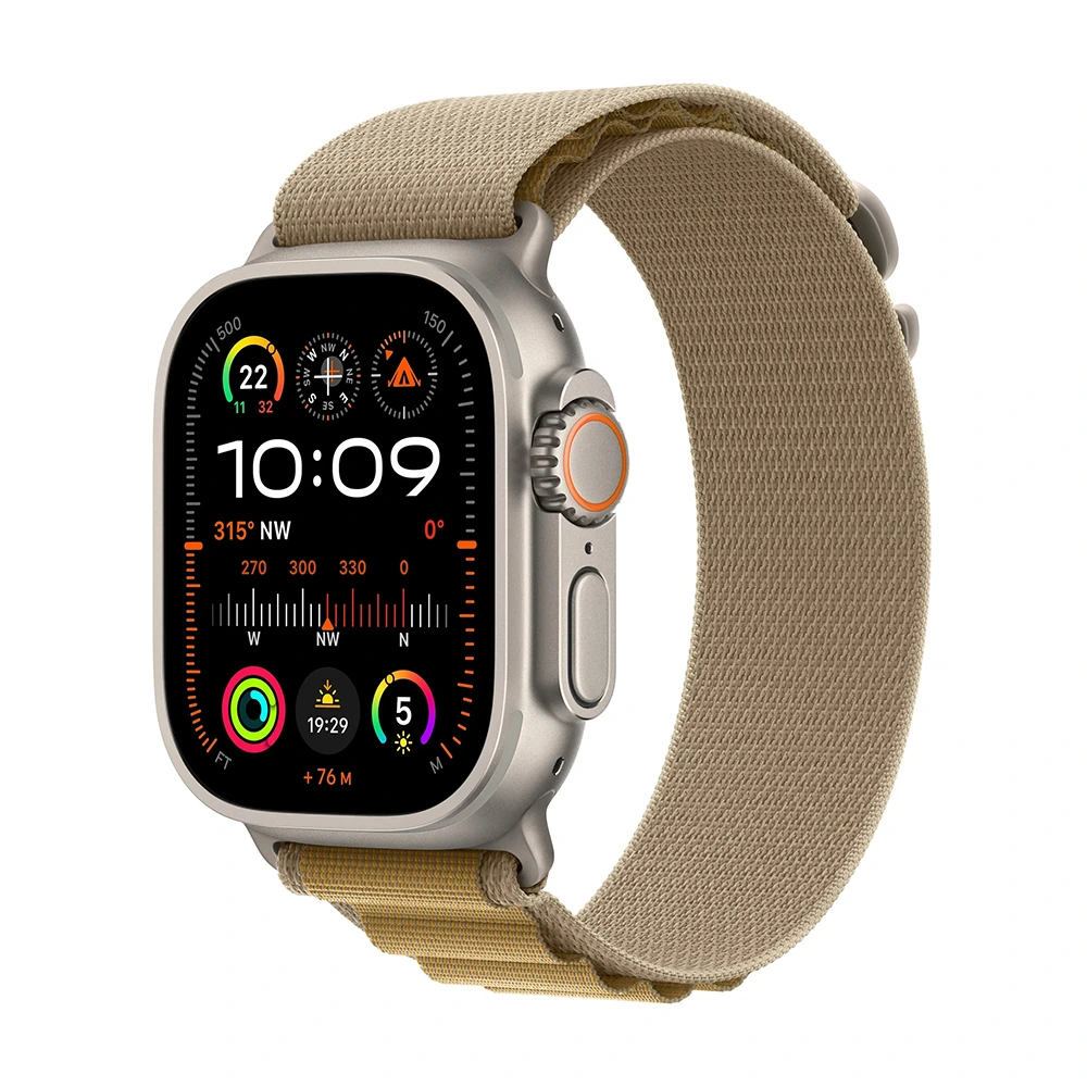 Apple Watch Ultra 2 Gps + Cellular 49mm Natural Titanium Case With Tan Alpine Loop - Large-0 Apple Watch Ultra 2 Gps + Cellular 49mm Natural Titanium Case With Tan Alpine Loop - Large-0