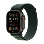 Apple Watch Ultra 2 Gps + Cellular 49mm Black Titanium Case With Dark Green Alpine Loop - Medium-0