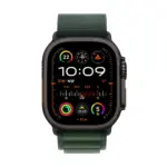Apple Watch Ultra 2 Gps + Cellular 49mm Black Titanium Case With Dark Green Alpine Loop - Medium-thumbnail