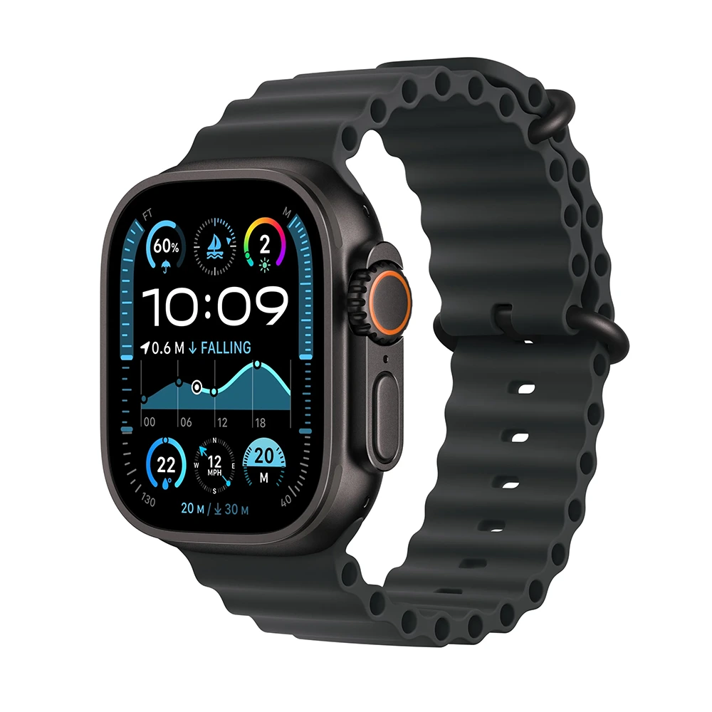 Apple Watch Ultra 2 Gps + Cellular 49mm Black Titanium Case With Black Ocean Band-0 Apple Watch Ultra 2 Gps + Cellular 49mm Black Titanium Case With Black Ocean Band-0