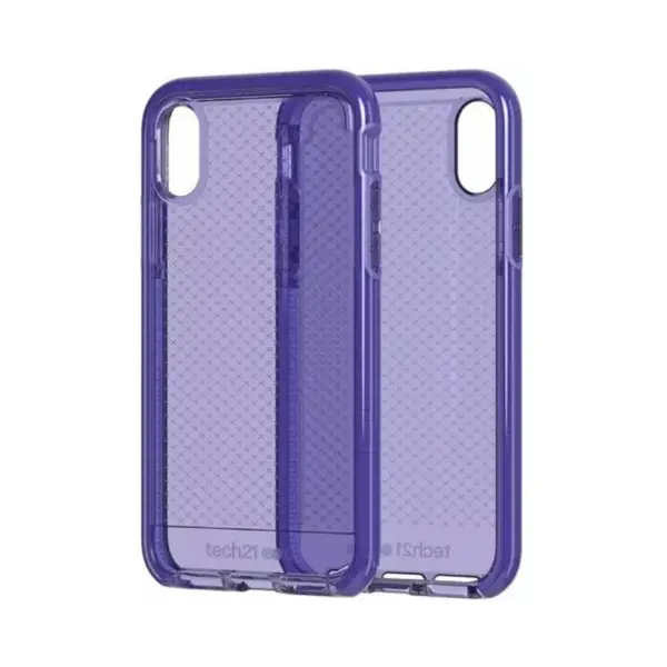 Tech21 Evo Check Flexible Soft Case For Apple Iphone Xs Max 6.5" Ultra Violet-0