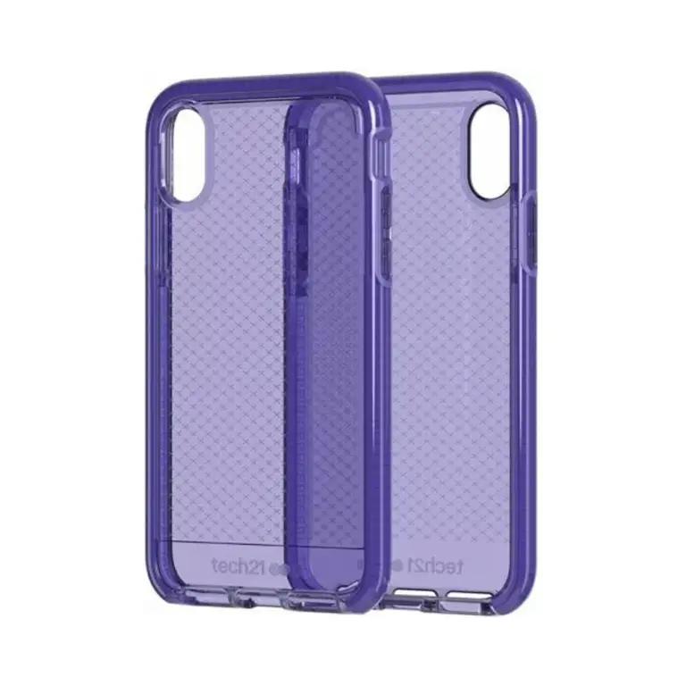 Tech21 Evo Check Flexible Soft Case For Apple Iphone Xs Max 6.5" Ultra Violet-0