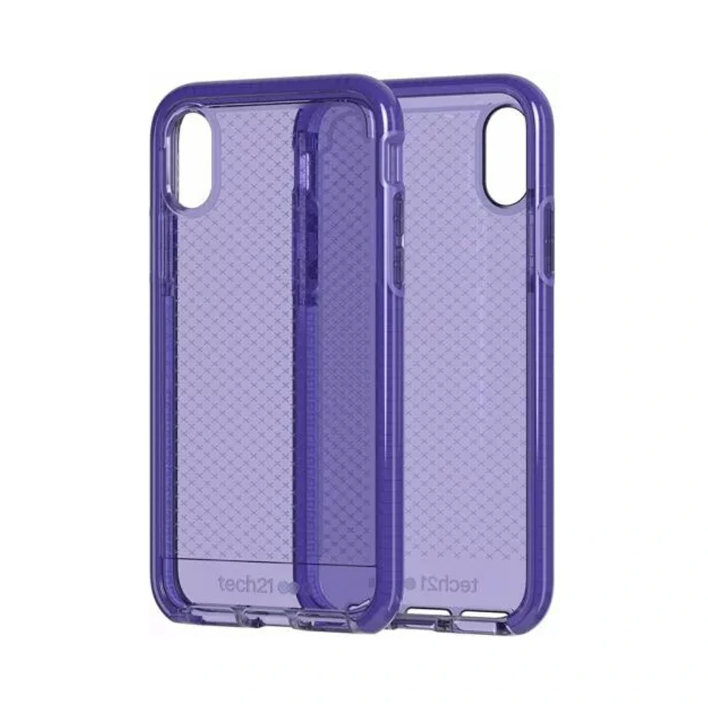 Tech21 Evo Check Flexible Soft Case For Apple Iphone Xs Max 6.5" Ultra Violet-0 Tech21 Evo Check Flexible Soft Case For Apple Iphone Xs Max 6.5" Ultra Violet-0