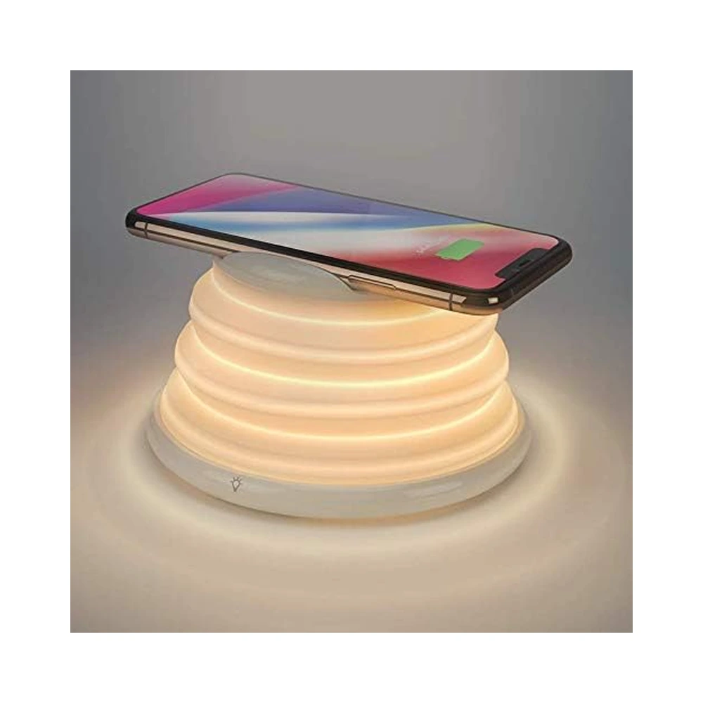 Momax Q Led Rainbow Color Changing Lamp With Wireless Charging - White-128162 Momax Q Led Rainbow Color Changing Lamp With Wireless Charging - White-128162