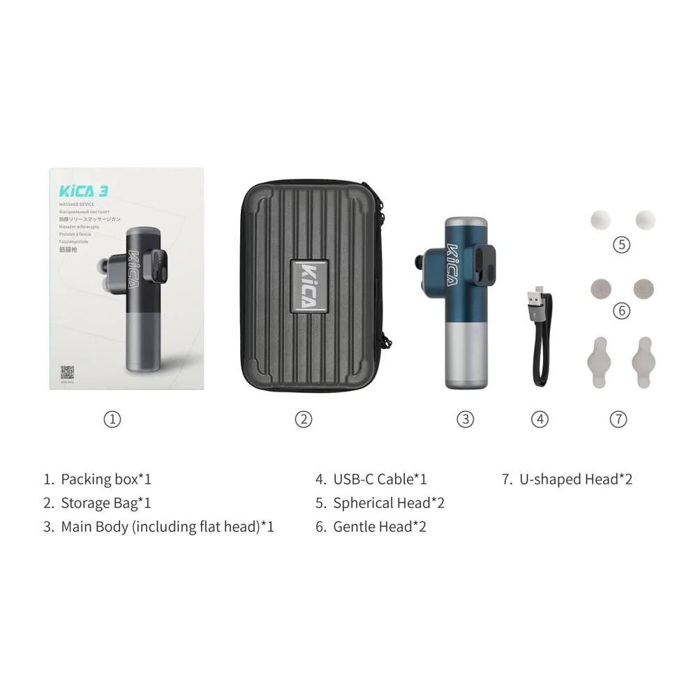 Kica 3 Massage Gun - Blue-128411 Kica 3 Massage Gun - Blue-128411